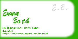 emma both business card